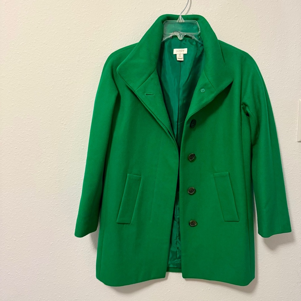 Like New J Crew Green Pea Coat